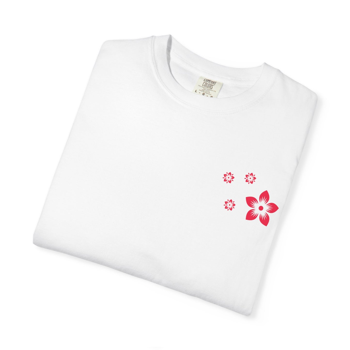 Cherry Blossom Graphic T-Shirt — Sakura Branches Floral Tee — Red
