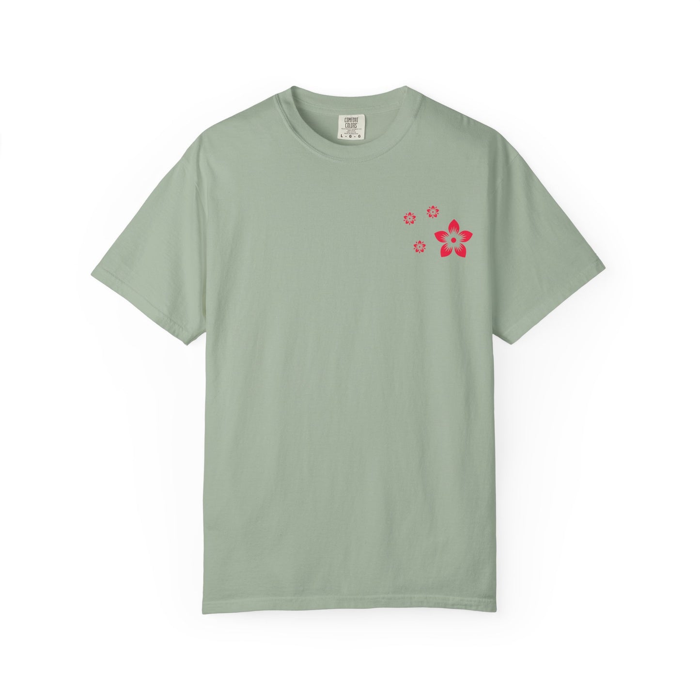 Cherry Blossom Graphic T-Shirt — Sakura Branches Floral Tee — Red