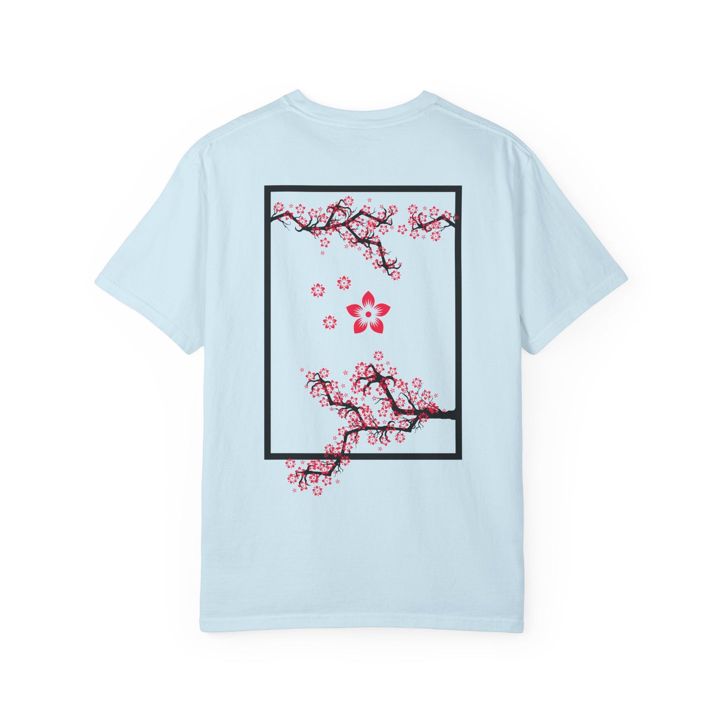 Cherry Blossom Graphic T-Shirt — Sakura Branches Floral Tee — Red