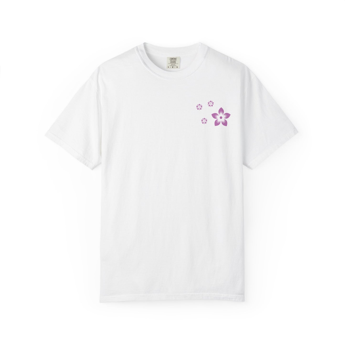 Cherry Blossom Graphic T-Shirt — Sakura Branches Floral Tee — Purple