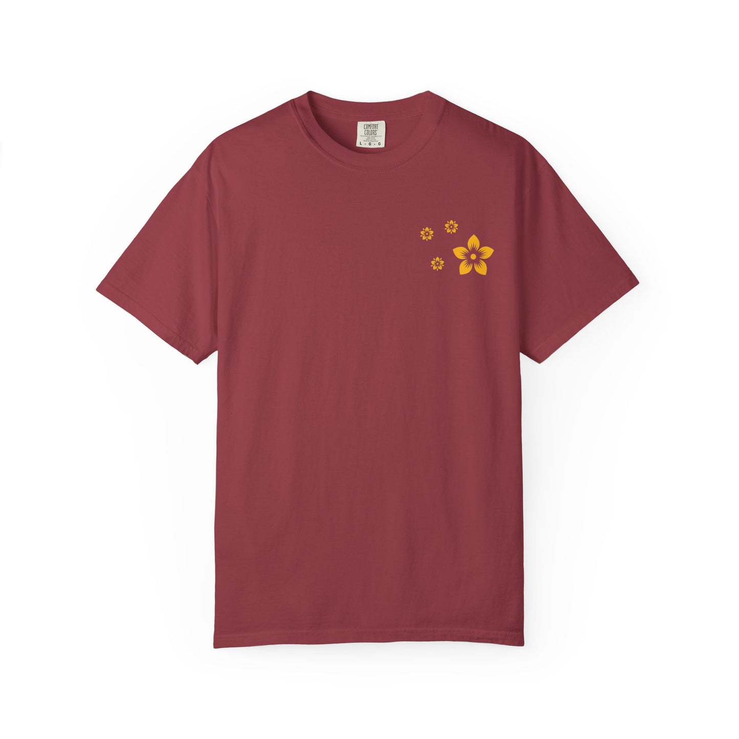 Cherry Blossom Graphic T-Shirt — Sakura Branches Floral Tee — Gold