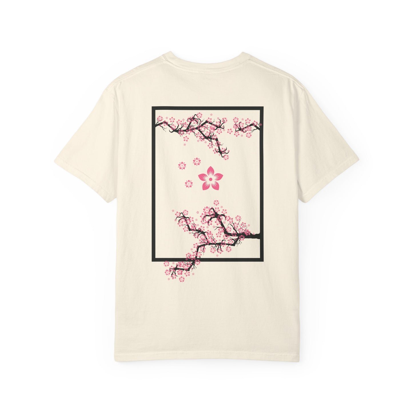 Cherry Blossom Graphic T-Shirt — Sakura Branches Floral Tee — Pink