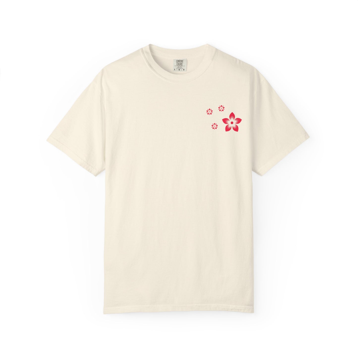 Cherry Blossom Graphic T-Shirt — Sakura Branches Floral Tee — Red