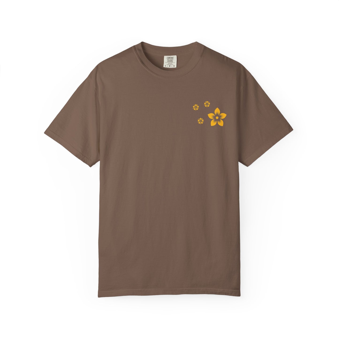 Cherry Blossom Graphic T-Shirt — Sakura Branches Floral Tee — Gold