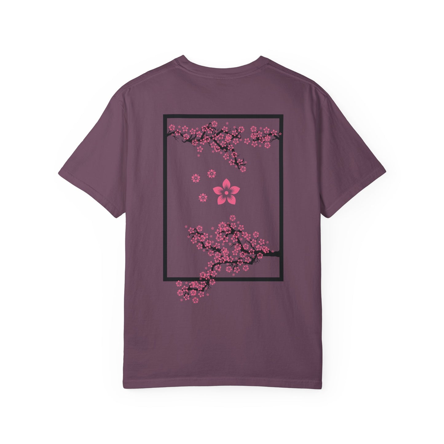 Cherry Blossom Graphic T-Shirt — Sakura Branches Floral Tee — Pink