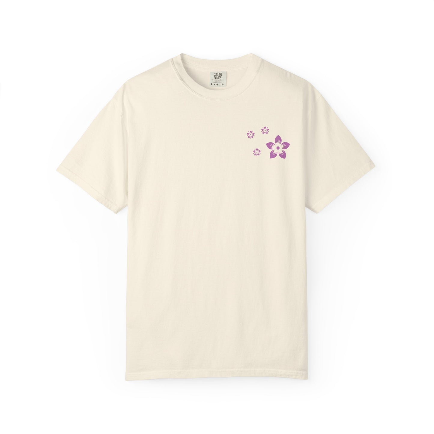Cherry Blossom Graphic T-Shirt — Sakura Branches Floral Tee — Purple