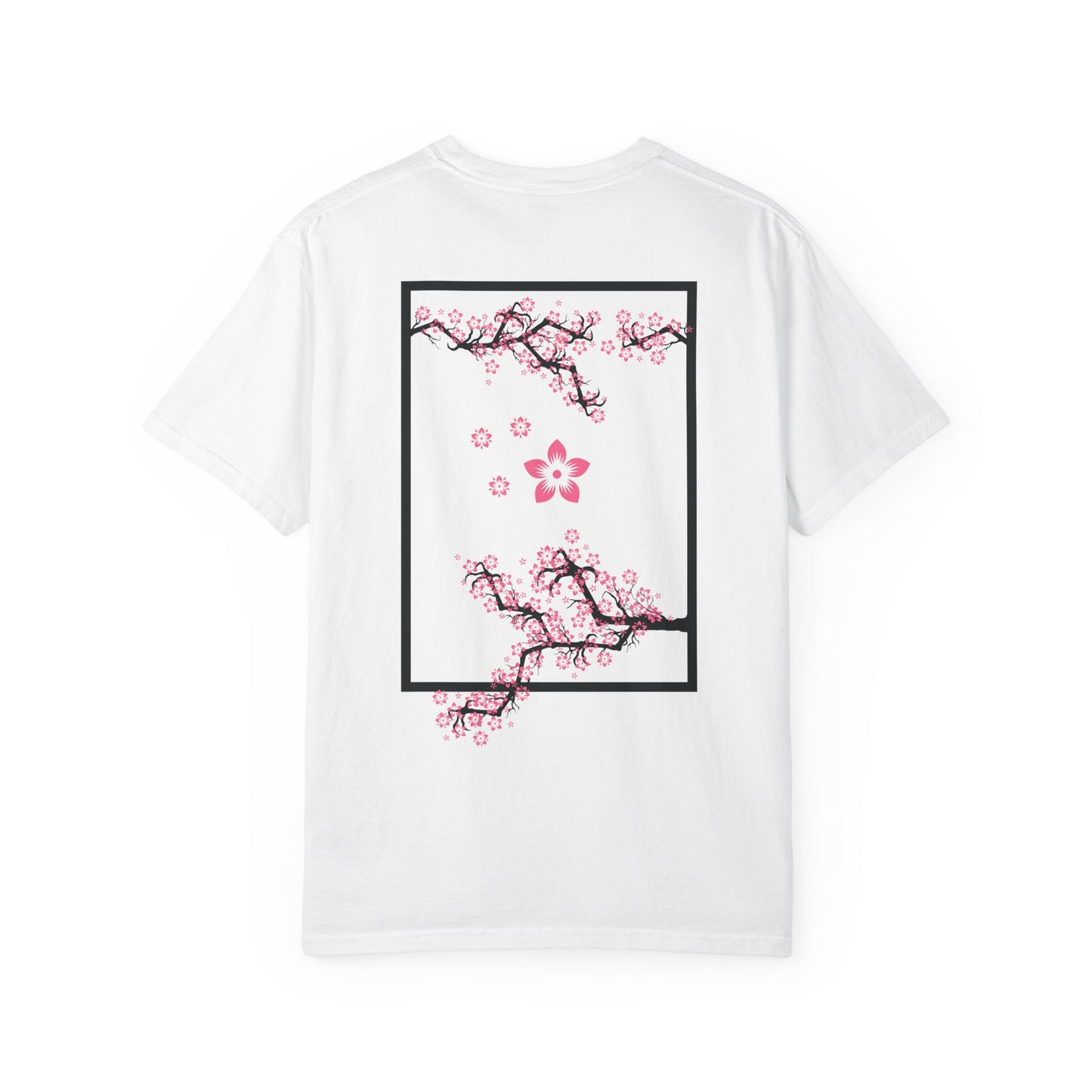 Cherry Blossom Graphic T-Shirt — Sakura Branches Floral Tee — Pink