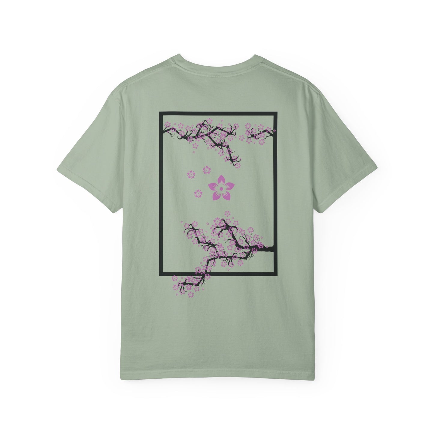 Cherry Blossom Graphic T-Shirt — Sakura Branches Floral Tee — Purple