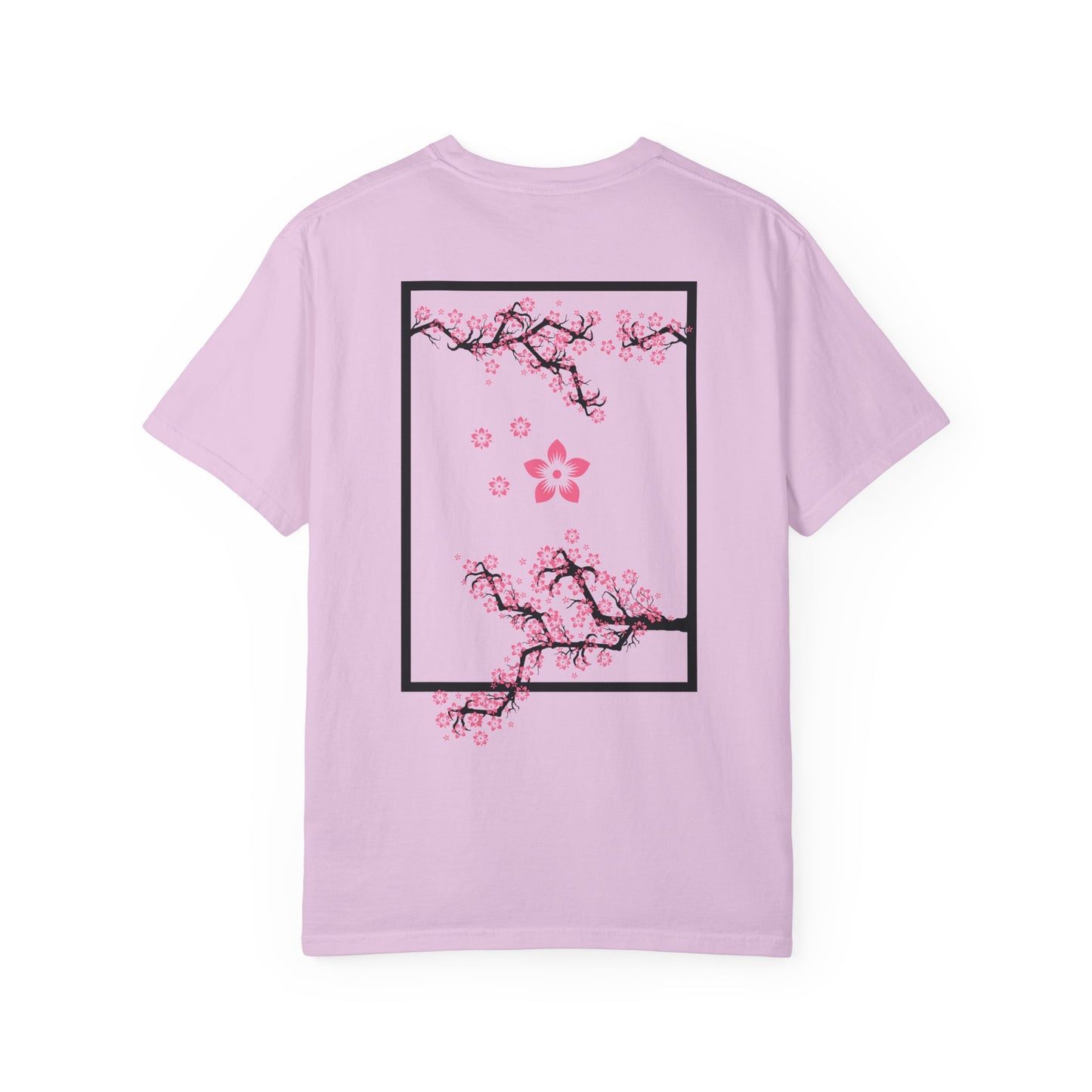 Cherry Blossom Graphic T-Shirt — Sakura Branches Floral Tee — Pink