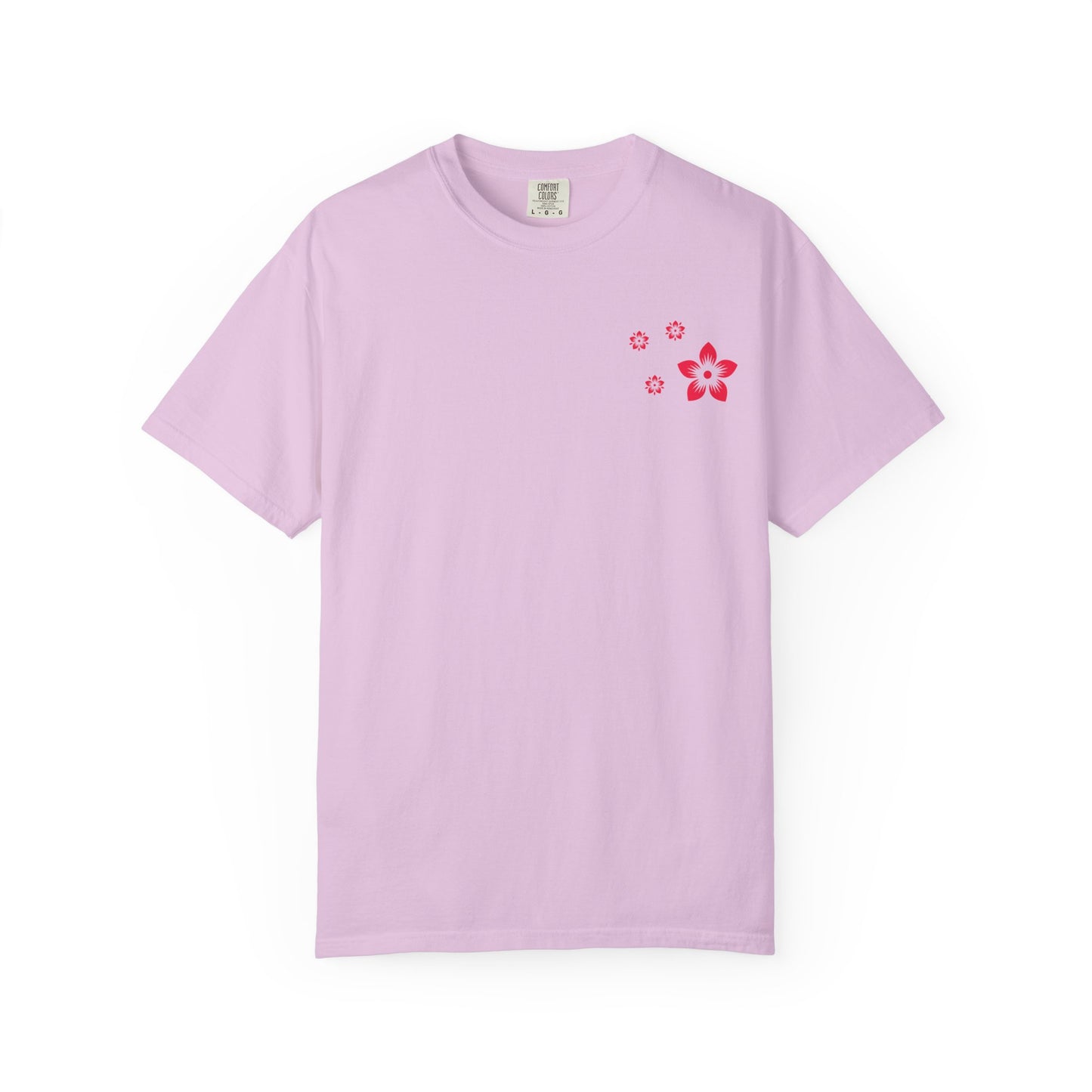 Cherry Blossom Graphic T-Shirt — Sakura Branches Floral Tee — Red