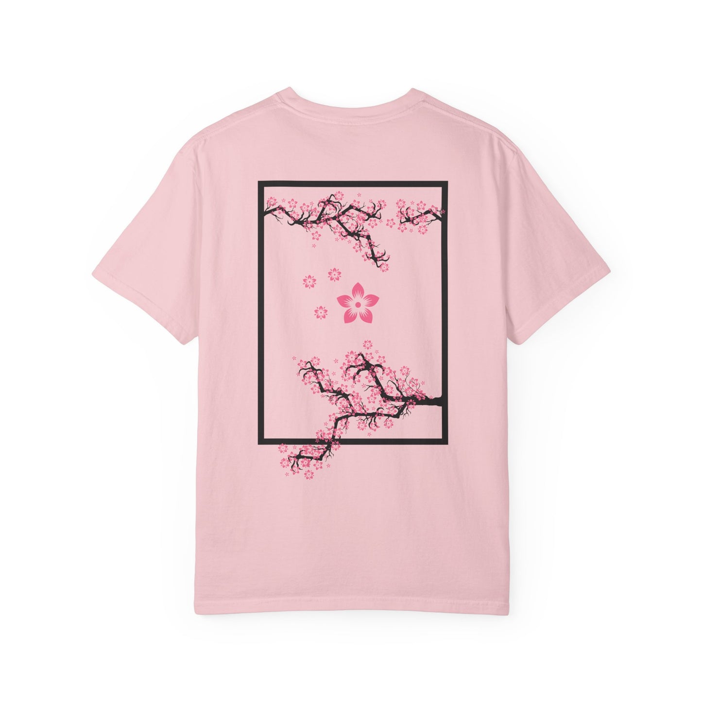 Cherry Blossom Graphic T-Shirt — Sakura Branches Floral Tee — Pink