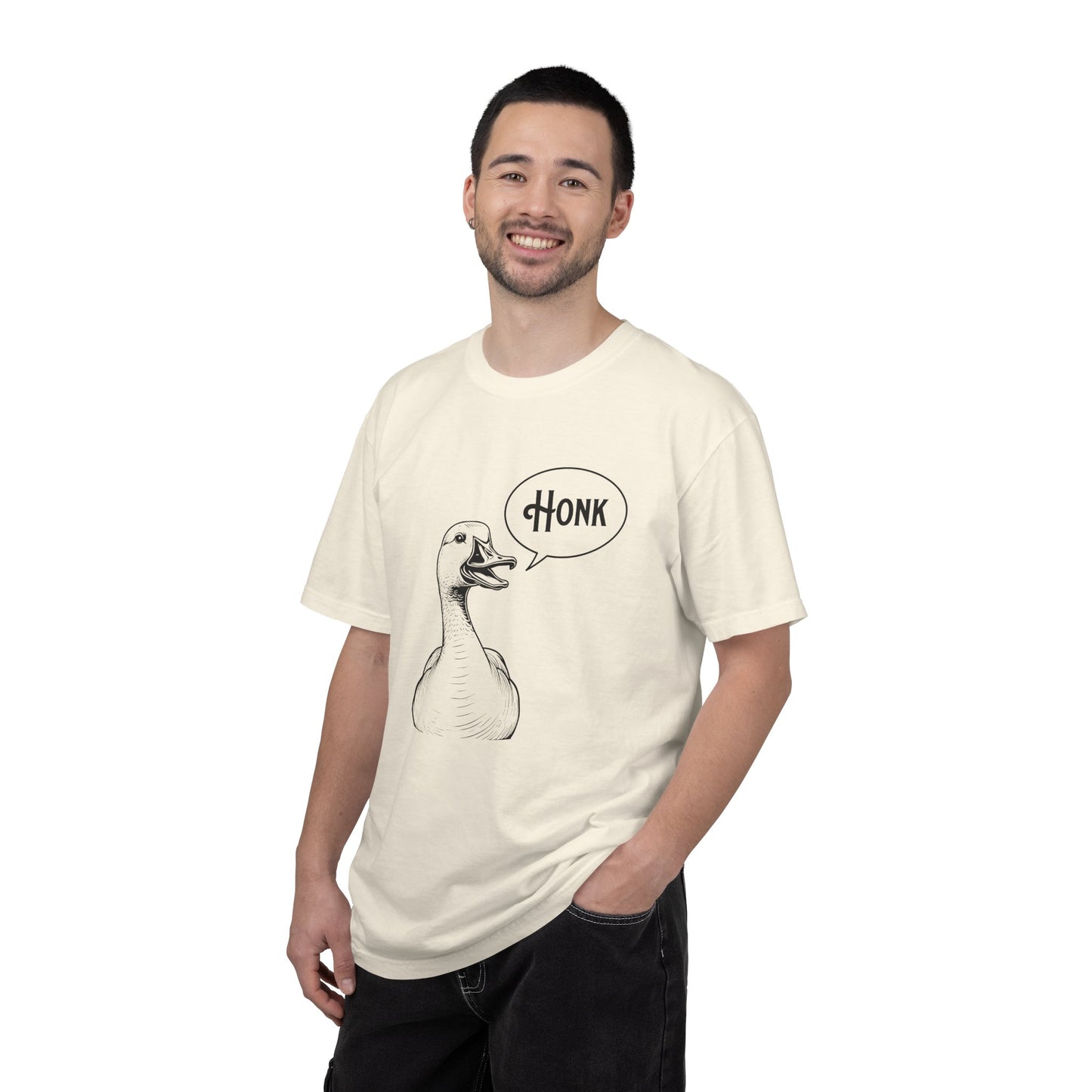 Honk Goose T‑Shirt — Vintage Sketch Duck Illustration Tee