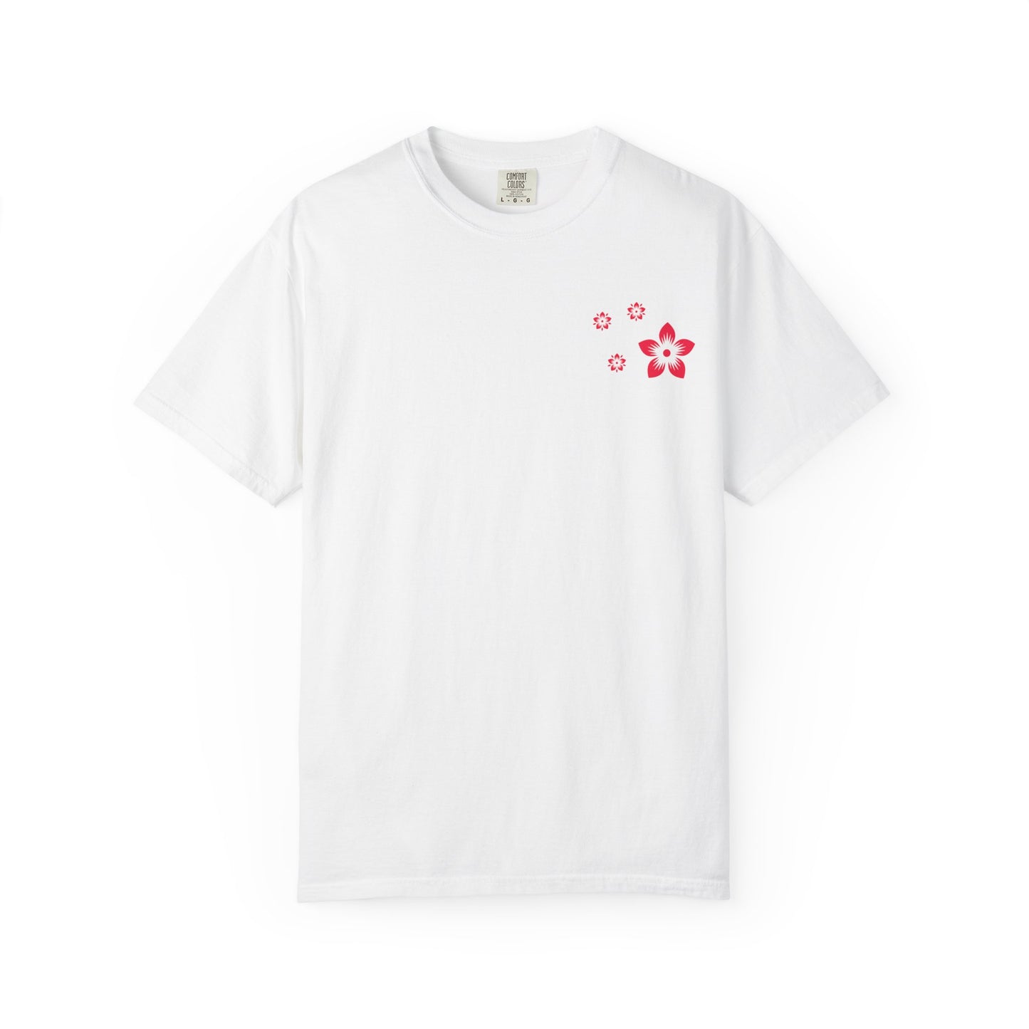 Cherry Blossom Graphic T-Shirt — Sakura Branches Floral Tee — Red