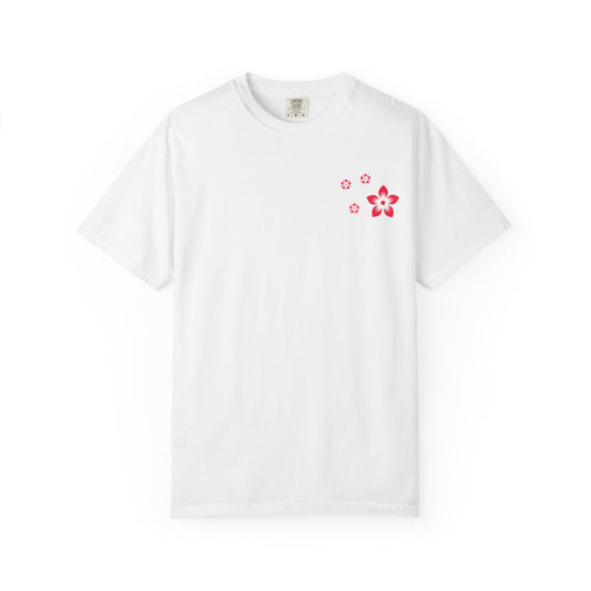 Cherry Blossom Graphic T-Shirt — Sakura Branches Floral Tee — Red
